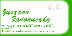 gusztav radvanszky business card